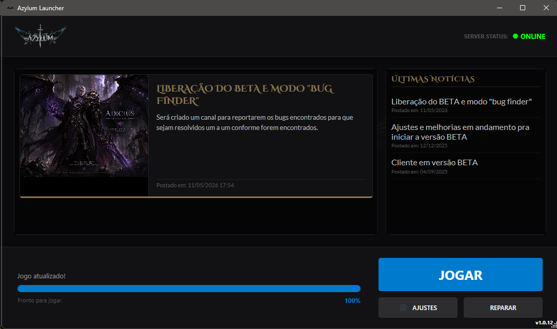Imagem para a notícia: Atualização Launcher
